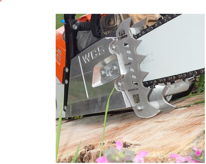 500i-4-WCS: Larger Titanium Ti-DAWGS for Stihl 500i West Coast Saw Aluminum Clutch Cover