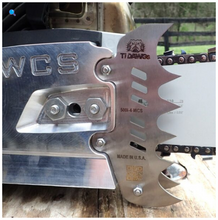 Load image into Gallery viewer, 500i-4-WCS: Larger Titanium Ti-DAWGS for Stihl 500i West Coast Saw Aluminum Clutch Cover
